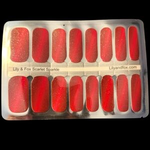 Scarlet Sparkle Nail Wraps - Red